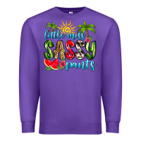 Purple little miss sassy pants Premium Sweatshirt - Zillion Design Studio