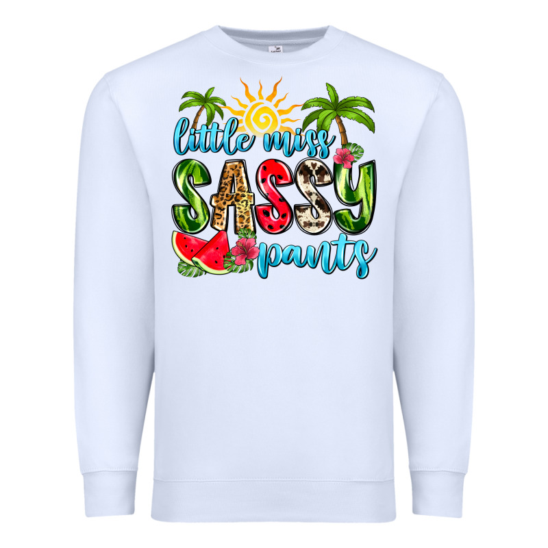 Little Miss Sassy Pants Premium Sweatshirt by Zillion Design Studio | Teevron
