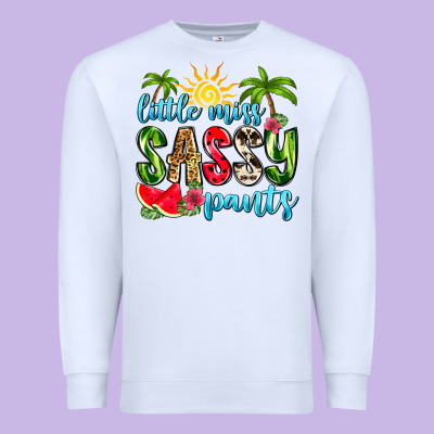Little Miss Sassy Pants Premium Sweatshirt Designed By Zillion Design Studio