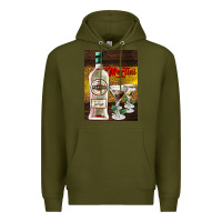 Army Green martini Premium Hoodie - AdoDesignShop