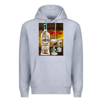 Heather Grey martini Premium Hoodie - AdoDesignShop