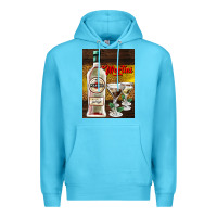 Ocean Blue martini Premium Hoodie - AdoDesignShop