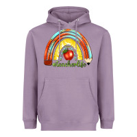 Lavender teacher life with rainbow Heavyweight Hoodie - texasbilliewilder