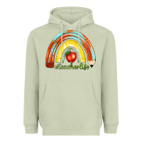 Matcha teacher life with rainbow Heavyweight Hoodie - texasbilliewilder