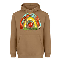 Toasted Coconut teacher life with rainbow Heavyweight Hoodie - texasbilliewilder
