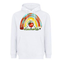 White teacher life with rainbow Heavyweight Hoodie - texasbilliewilder
