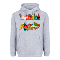 Heather Grey teacher name frame custom Heavyweight Hoodie - texasbilliewilder