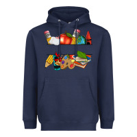 Navy teacher name frame custom Heavyweight Hoodie - texasbilliewilder