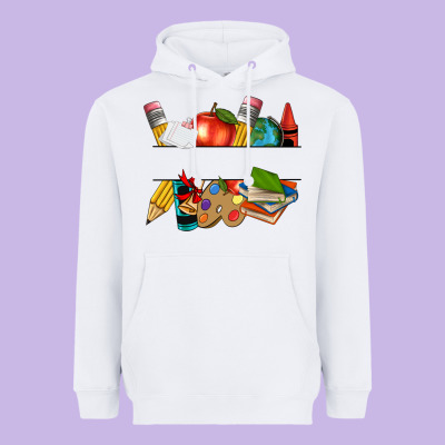 Heavyweight Hoodie teacher name frame custom