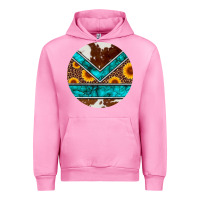 Fuchsia Pink turquoise cowhide leopard sunflowers round Urban Hoodie - Artiststas