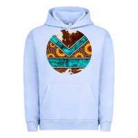 Pigment Grape Ice turquoise cowhide leopard sunflowers round Urban Hoodie - Artiststas
