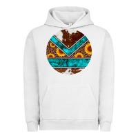 Pigment Lunar Rock turquoise cowhide leopard sunflowers round Urban Hoodie - Artiststas