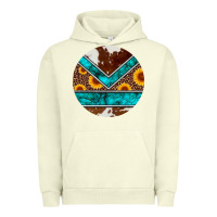 Pigment Pistachio turquoise cowhide leopard sunflowers round Urban Hoodie - Artiststas