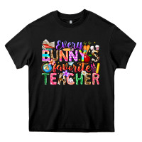 Black Every Bunny Favorite Teacher Easter Heavy Core Tee - CowhideDigitalArt