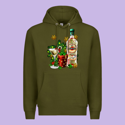 Cocrtail Martini And Gift And Snow Premium Hoodie Designed By Adodesignshop