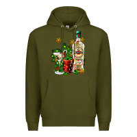 Army Green cocrtail martini and gift and snow Premium Hoodie - AdoDesignShop