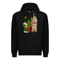 Black cocrtail martini and gift and snow Premium Hoodie - AdoDesignShop