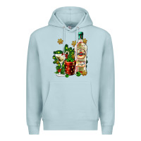 Blue Mist cocrtail martini and gift and snow Premium Hoodie - AdoDesignShop