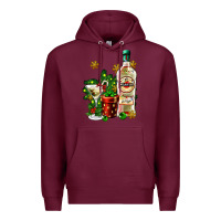 Burgundy cocrtail martini and gift and snow Premium Hoodie - AdoDesignShop