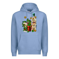 Colony Blue cocrtail martini and gift and snow Premium Hoodie - AdoDesignShop