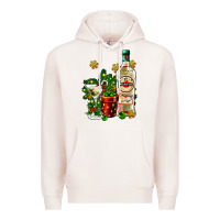 Pale Pink cocrtail martini and gift and snow Premium Hoodie - AdoDesignShop