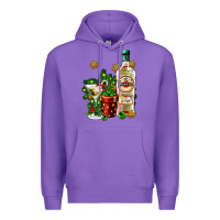 Purple cocrtail martini and gift and snow Premium Hoodie - AdoDesignShop