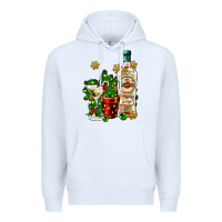 White cocrtail martini and gift and snow Premium Hoodie - AdoDesignShop