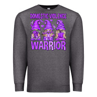 Charcoal Heather Domestic Violence Warrior Gnomes Premium Sweatshirt - texasbilliewilder