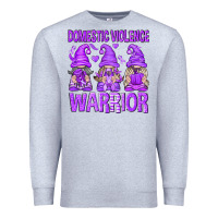 Heather Grey Domestic Violence Warrior Gnomes Premium Sweatshirt - texasbilliewilder