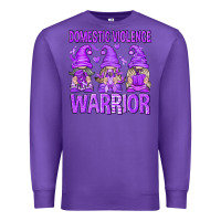 Purple Domestic Violence Warrior Gnomes Premium Sweatshirt - texasbilliewilder