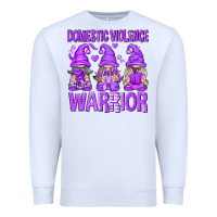 White Domestic Violence Warrior Gnomes Premium Sweatshirt - texasbilliewilder