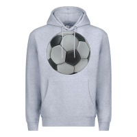 Heather Grey soccer ball Premium Hoodie - JahusDesignShop