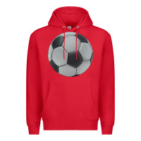 Red soccer ball Premium Hoodie - JahusDesignShop
