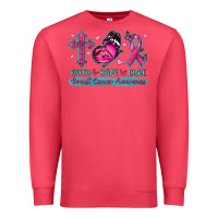 Faith Hope Cure Breast Cancer Awareness Premium Sweatshirt | Teevron