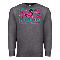 Charcoal Heather Faith Hope Cure Breast Cancer Awareness Premium Sweatshirt - texasbilliewilder