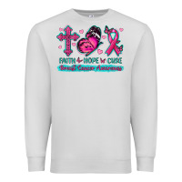 Dove Grey Faith Hope Cure Breast Cancer Awareness Premium Sweatshirt - texasbilliewilder