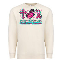 Sandshell Faith Hope Cure Breast Cancer Awareness Premium Sweatshirt - texasbilliewilder