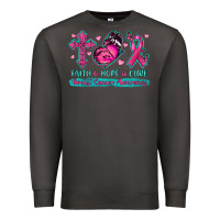 Smoke Faith Hope Cure Breast Cancer Awareness Premium Sweatshirt - texasbilliewilder