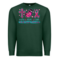 Sports Green Faith Hope Cure Breast Cancer Awareness Premium Sweatshirt - texasbilliewilder
