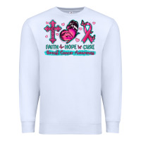White Faith Hope Cure Breast Cancer Awareness Premium Sweatshirt - texasbilliewilder