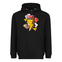 Black teacher lightning bolt Heavyweight Hoodie - texasbilliewilder