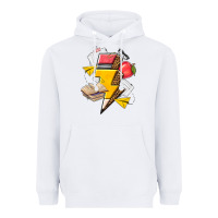 White teacher lightning bolt Heavyweight Hoodie - texasbilliewilder
