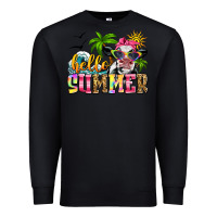 Black hello summer cow Premium Sweatshirt - Zillion Design Studio