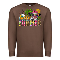Chestnut hello summer cow Premium Sweatshirt - Zillion Design Studio