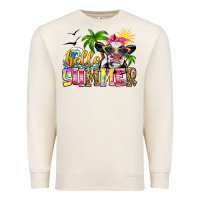 Sandshell hello summer cow Premium Sweatshirt - Zillion Design Studio