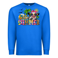 True Royal hello summer cow Premium Sweatshirt - Zillion Design Studio