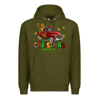 Army Green christmas junkie Premium Hoodie - AdoDesignShop