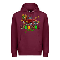 Burgundy christmas junkie Premium Hoodie - AdoDesignShop