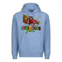 Colony Blue christmas junkie Premium Hoodie - AdoDesignShop