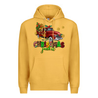 Mustard christmas junkie Premium Hoodie - AdoDesignShop